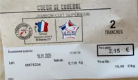 Jambon cuit supérieur