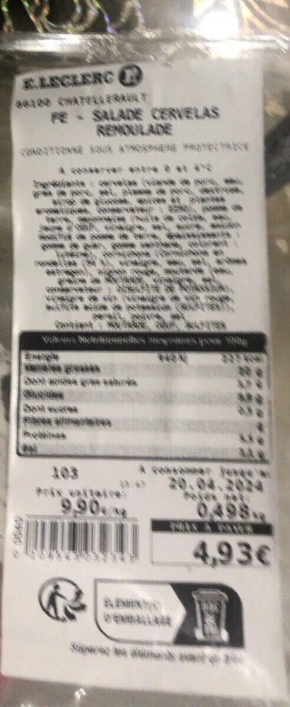 Salade cervelas remoulade