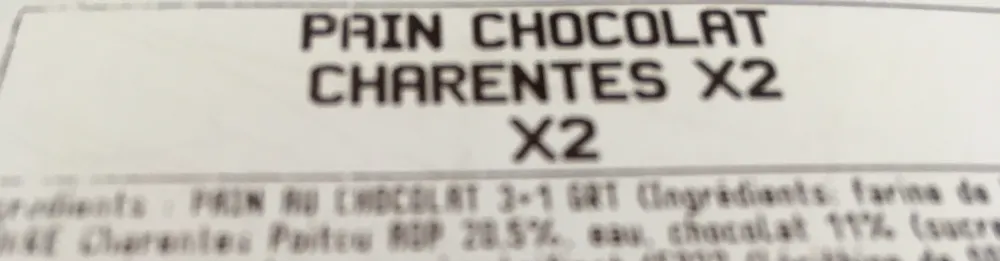 Pain au chocolat charentes