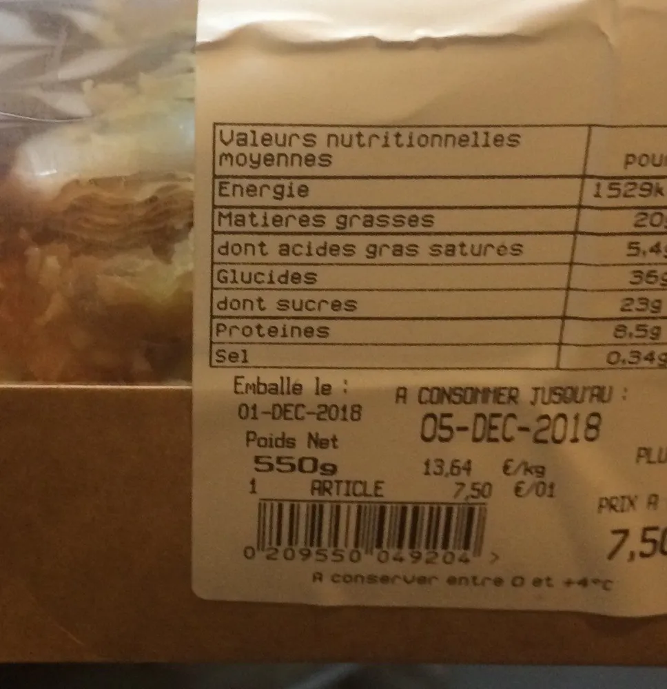 Mille feuille 6 personne