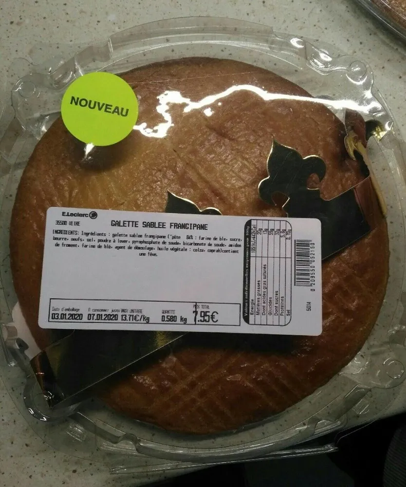 Galette sablée frangipane