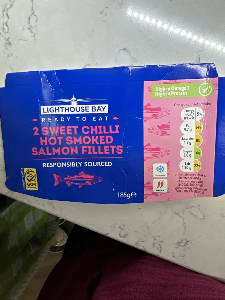 sweet chilli hit smoked salmon fillets