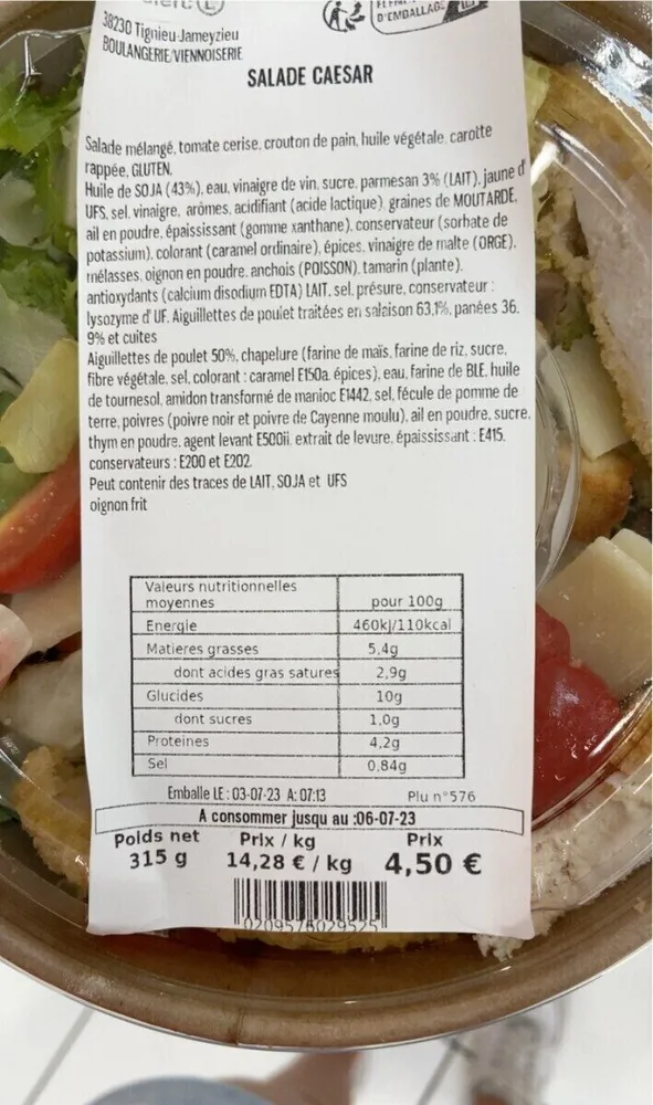 Salade caesar