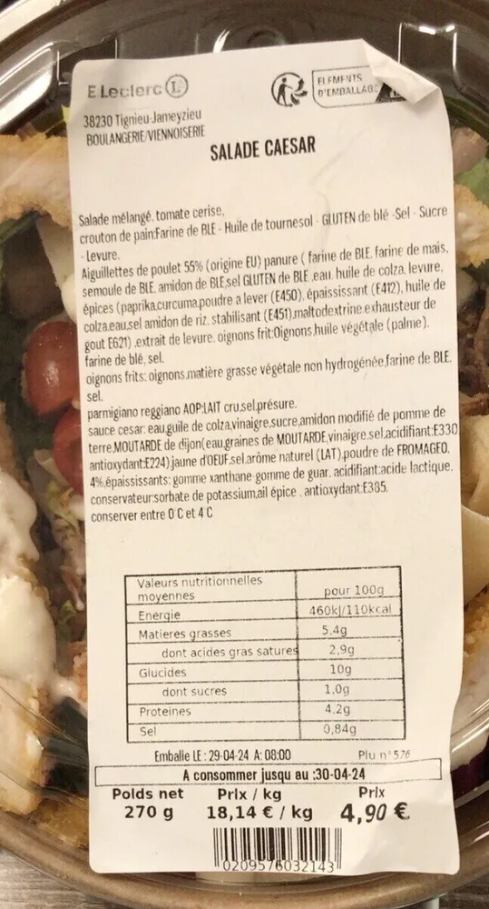 Salade caesar
