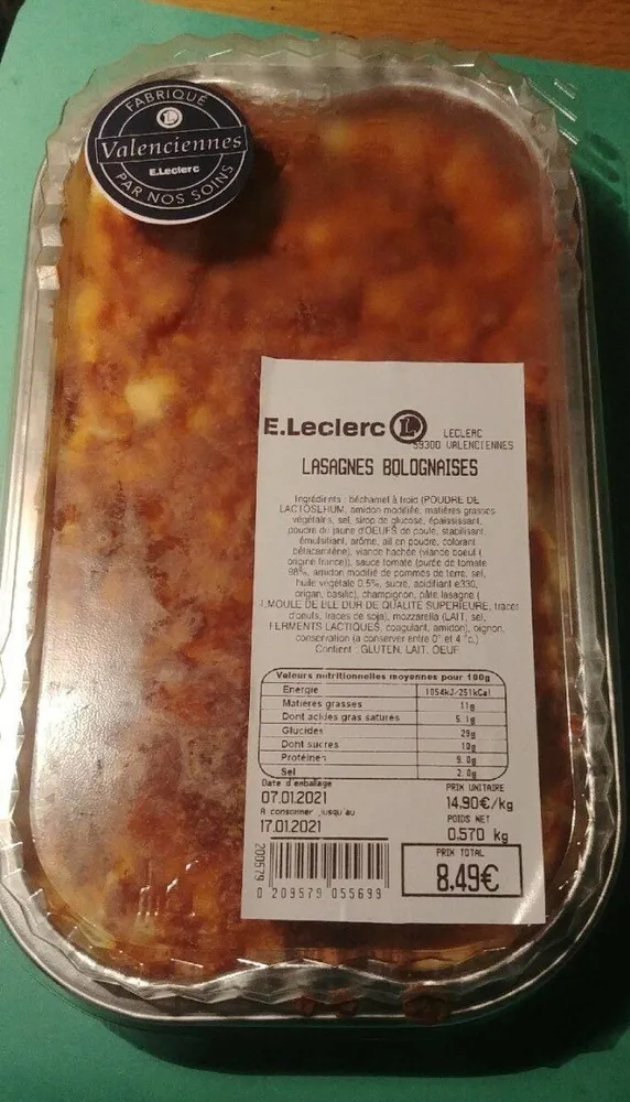 Lasagnes Bolognaise
