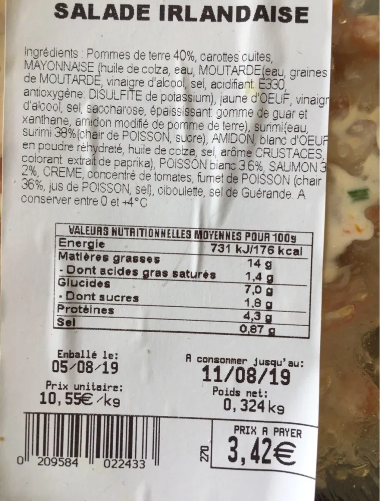 Salade irlandaise