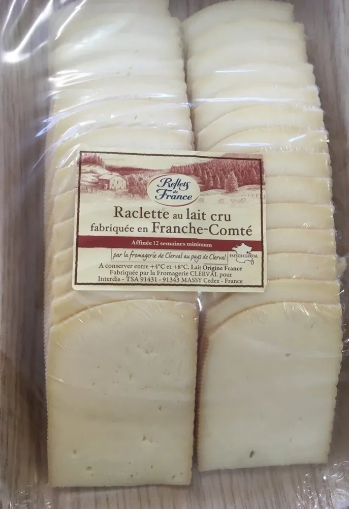 Raclette au lait cru fabriquée en Franche-Comté