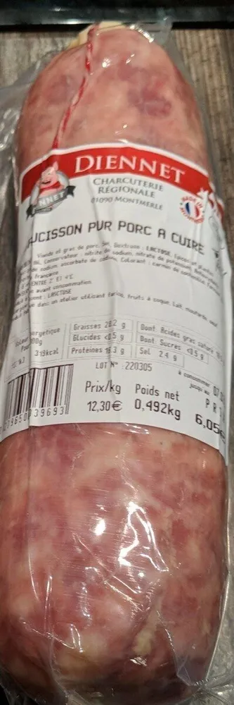 Saucisson pur porc à cuire