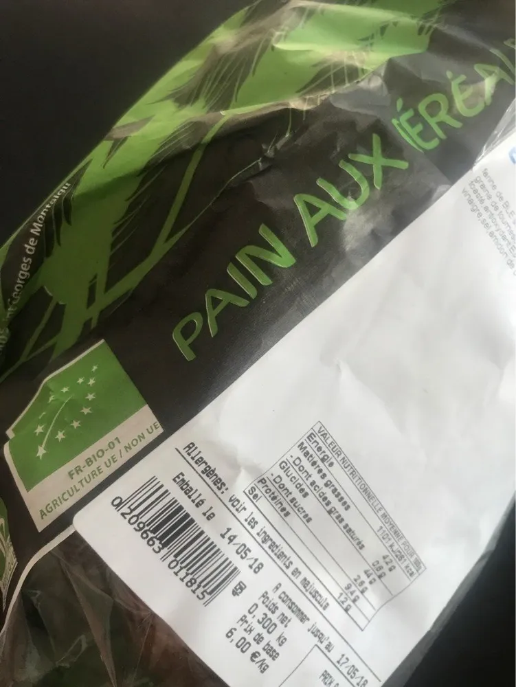 Pain batard cereales bio