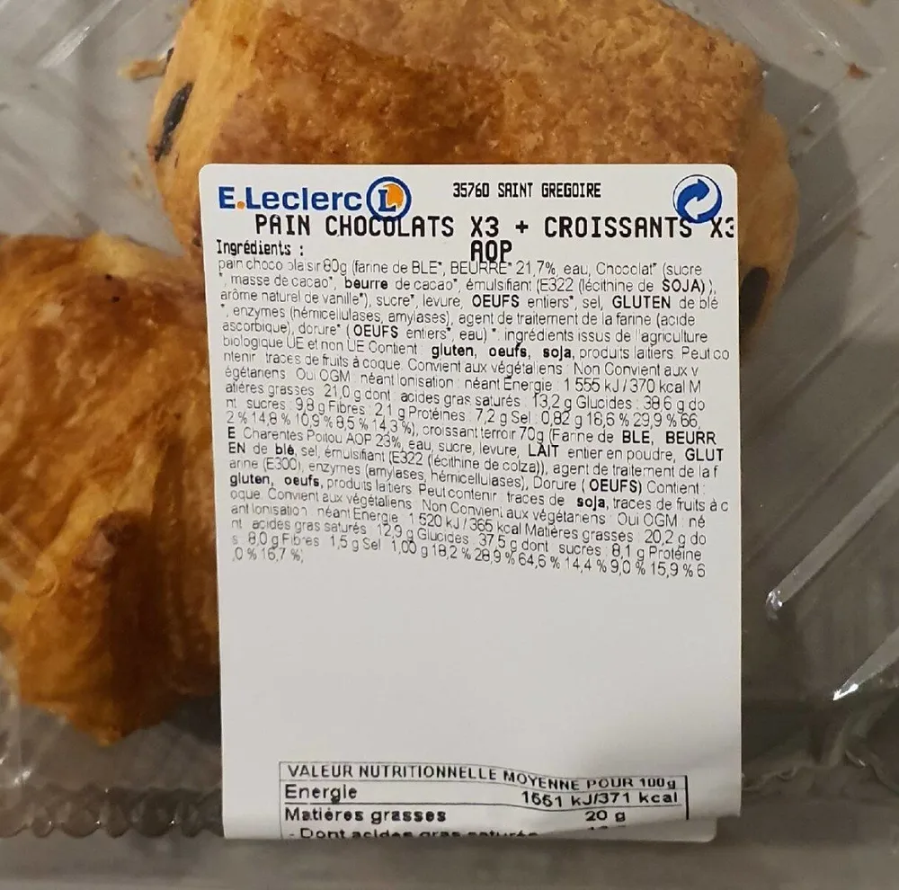 Pain chocolat-croissant