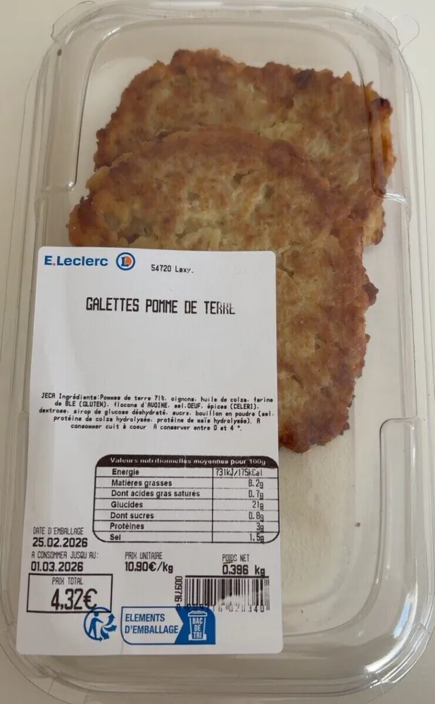 Galettes de pommes de terre