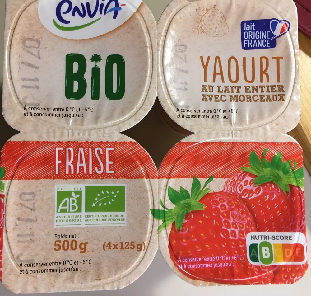Yaourt bio fraise