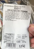 Risotto crevettes champignons