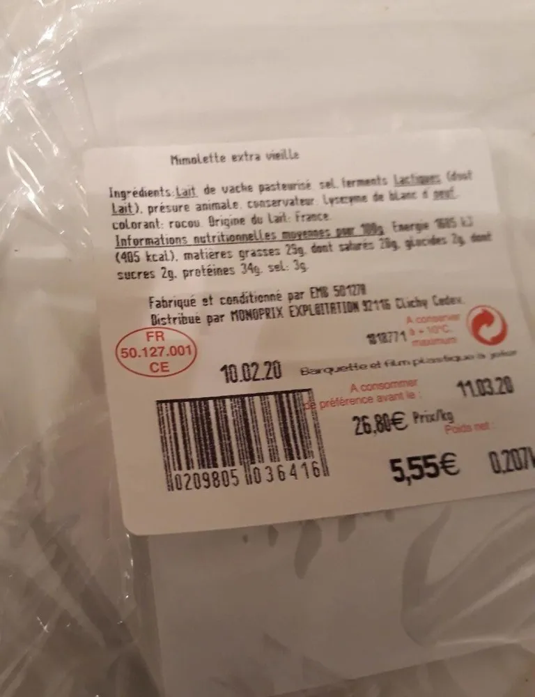Mimolette extra vieille