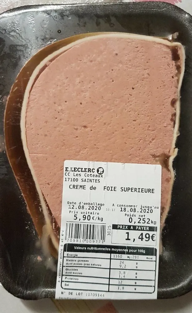 Crème de foie supérieure