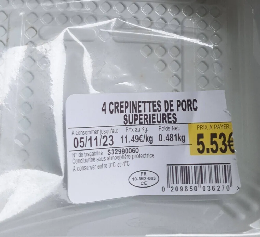 Crepinettes supérieures