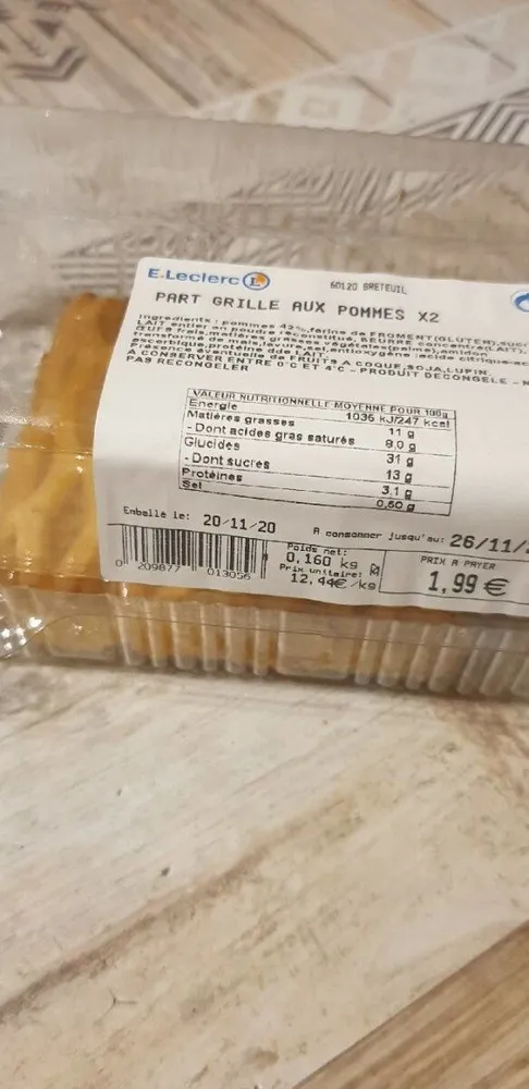 Grillé aux pommes