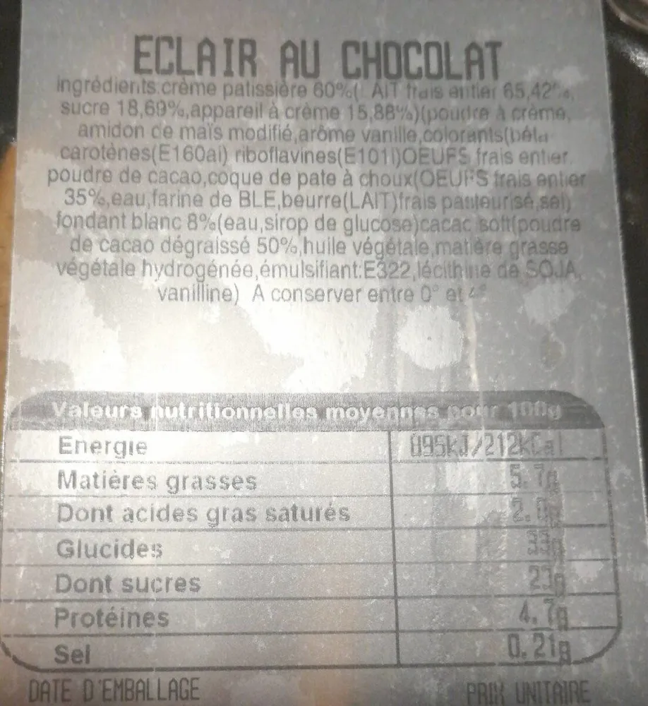 Eclair au chocolat