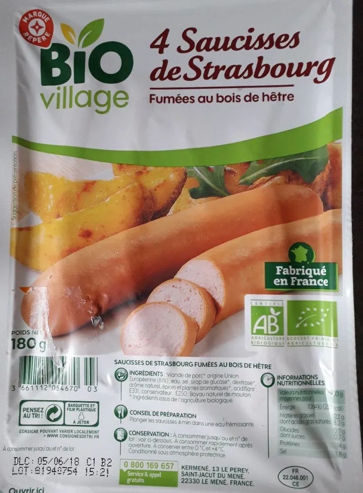 saucisses de Strasbourg fumées