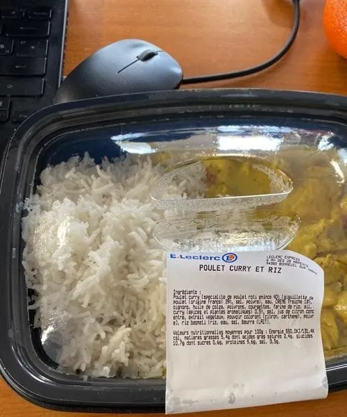 Poulet curry riz