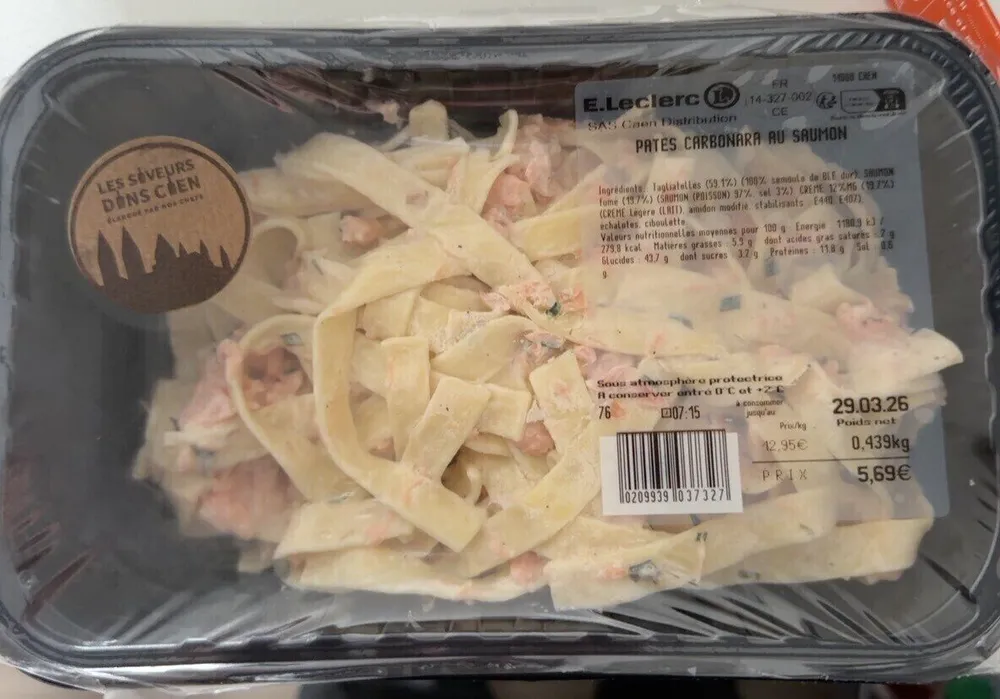Pate carbonara au saumon