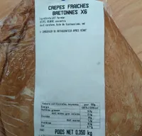 Crêpes fraîches bretonnes x 6