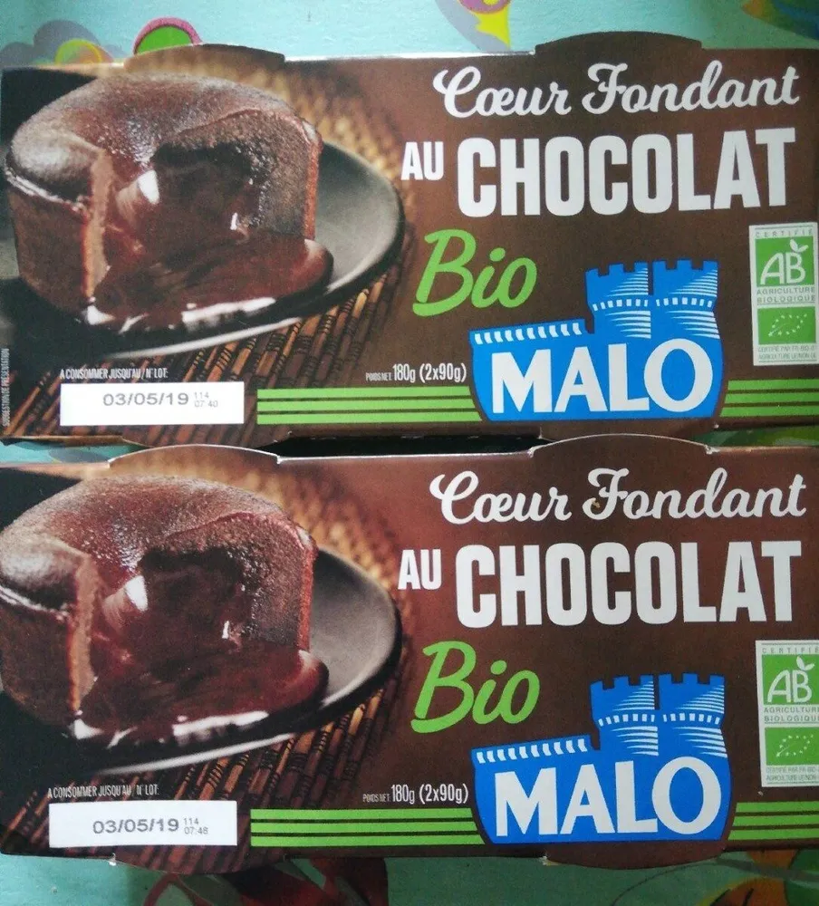 Coeur fondant au chocolat bio
