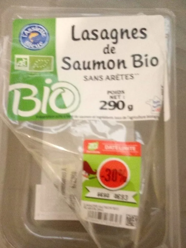 Lasagnes de saumon bio