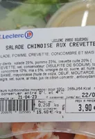 Salade chinoise aux crevettes