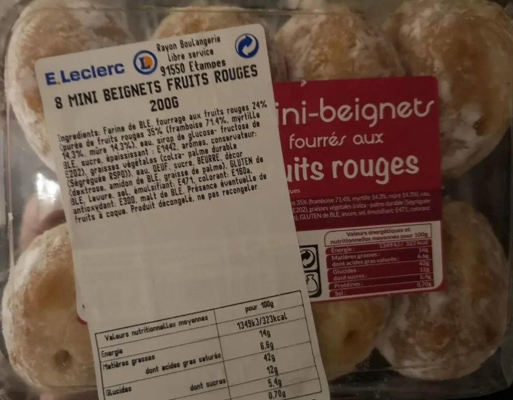 Mini beignet fruits rouges