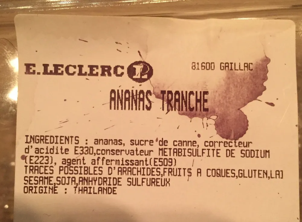 Ananas tranche sechee