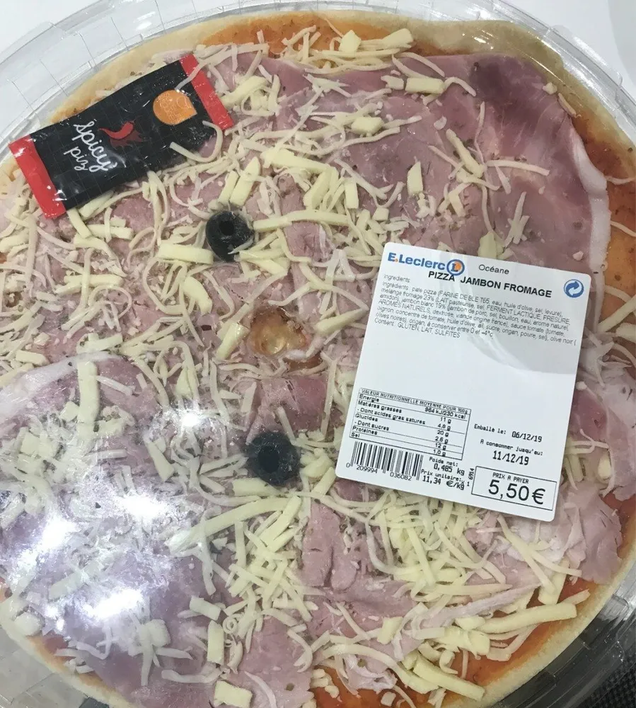 Pizza jambon fromage