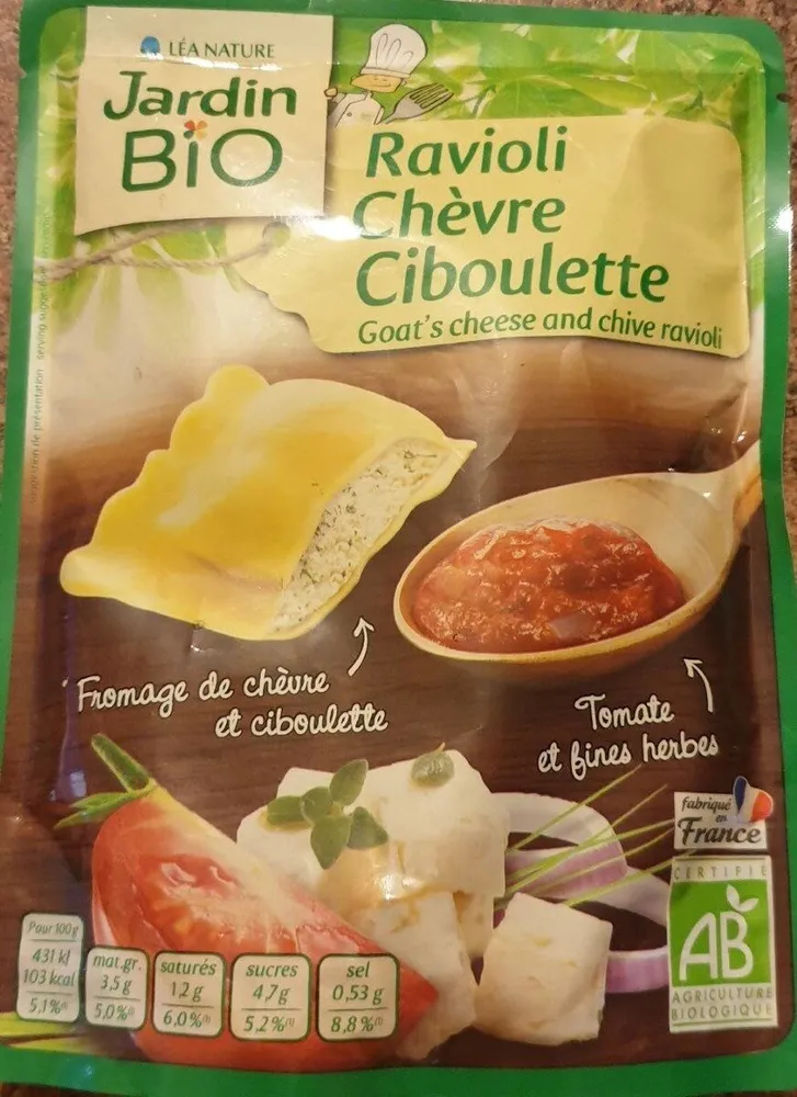 Ravioli chèvre et ciboulette
