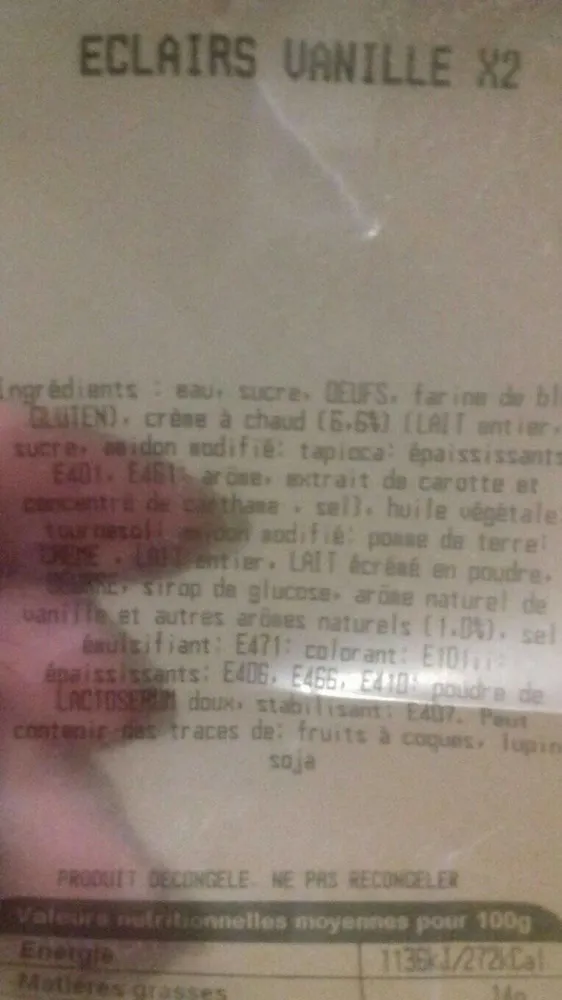 Éclair vanille