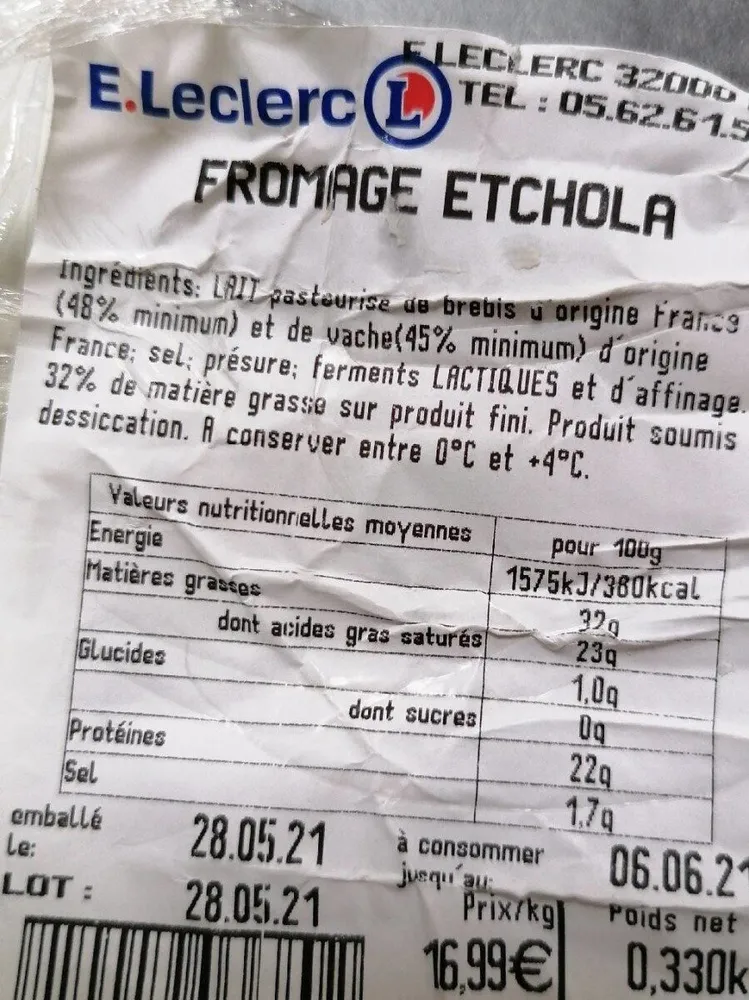 Fromage etchola
