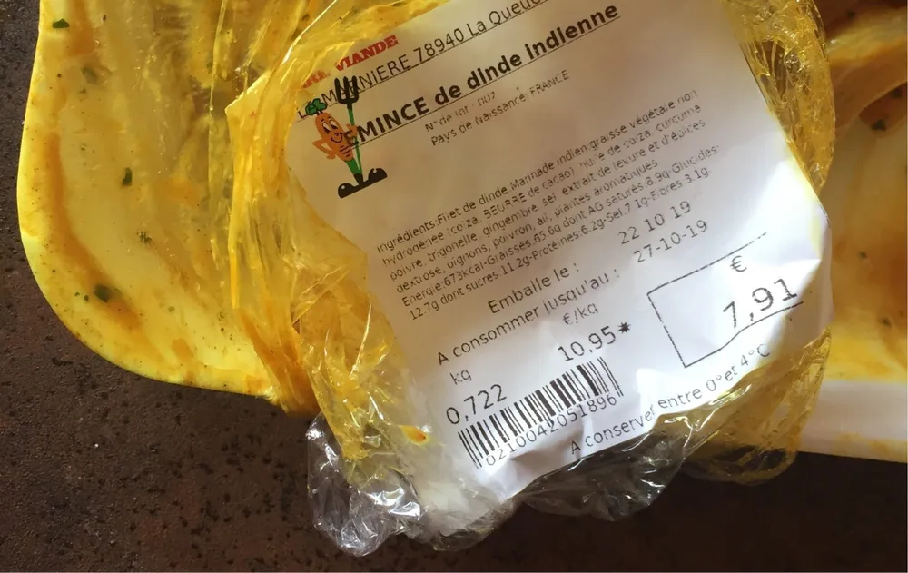 Emince de dinde indienne
