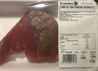 Longe de thon albacore decongelee