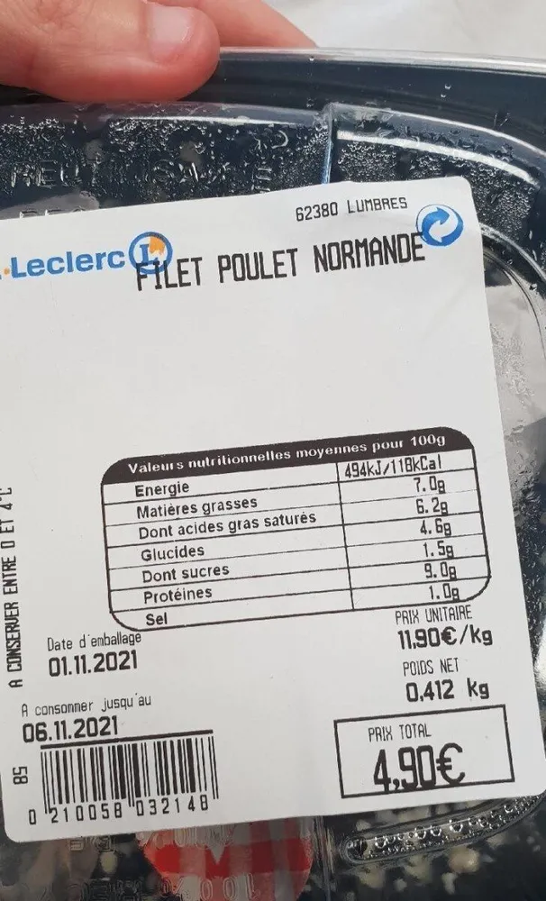 Filet de poulet normande