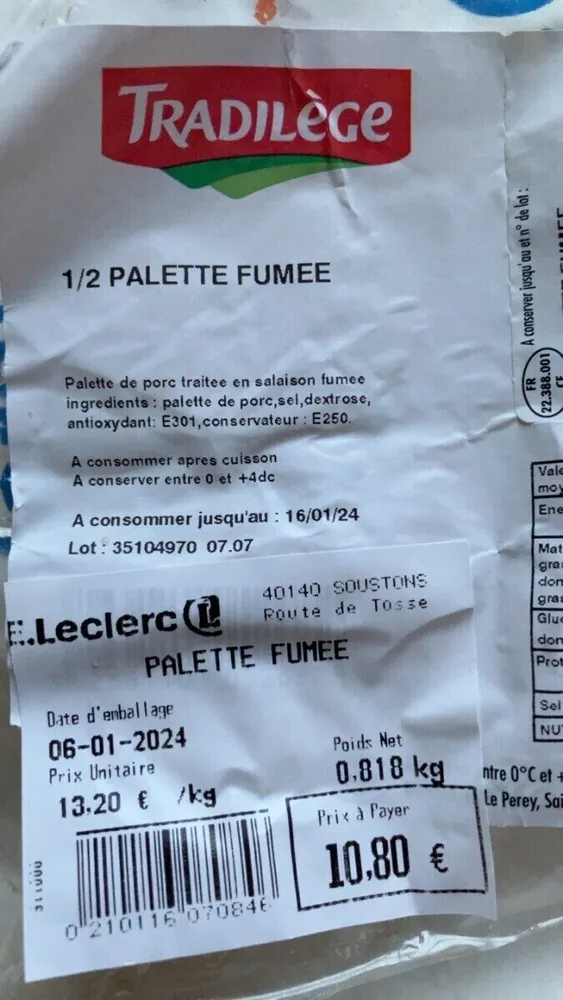 1/2 palette fumée