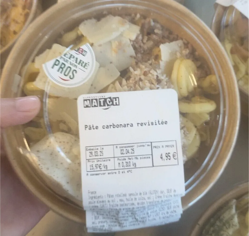 Pâtes carbonata revisité