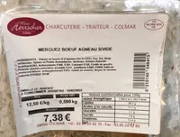 Merguez boeuf agneau s/vide