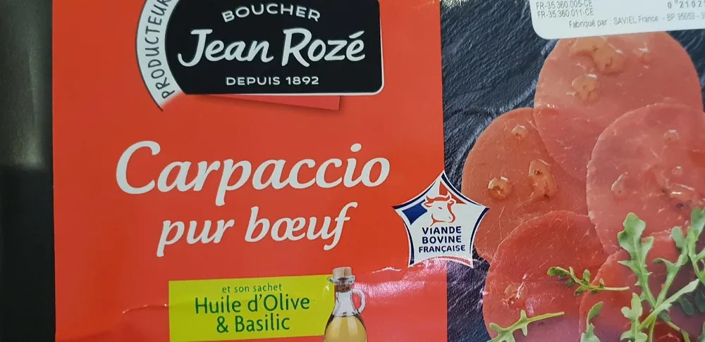 Carpaccio pur Boeuf