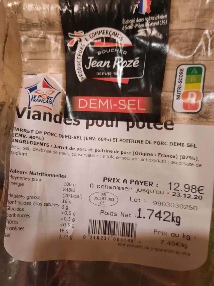 Viandes pour potée