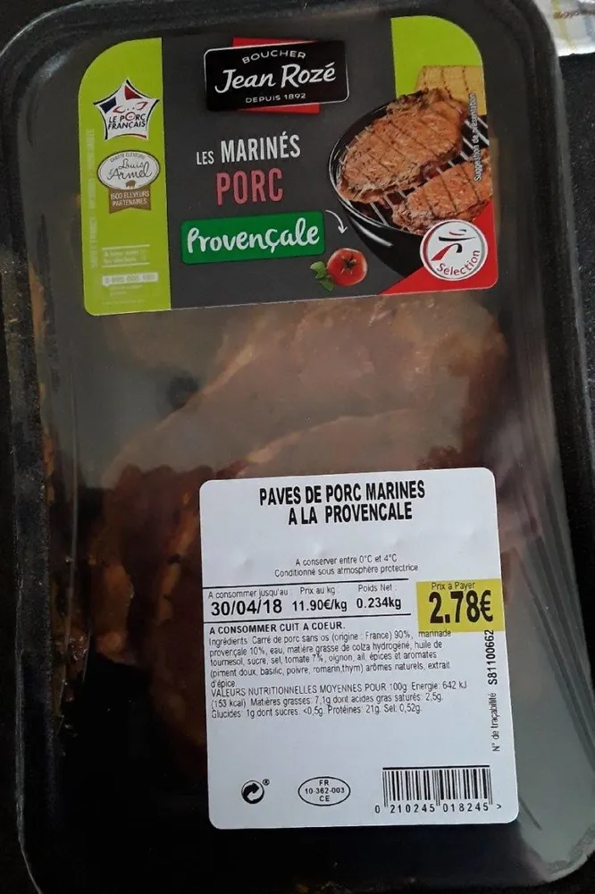 Les marinés porc provençale
