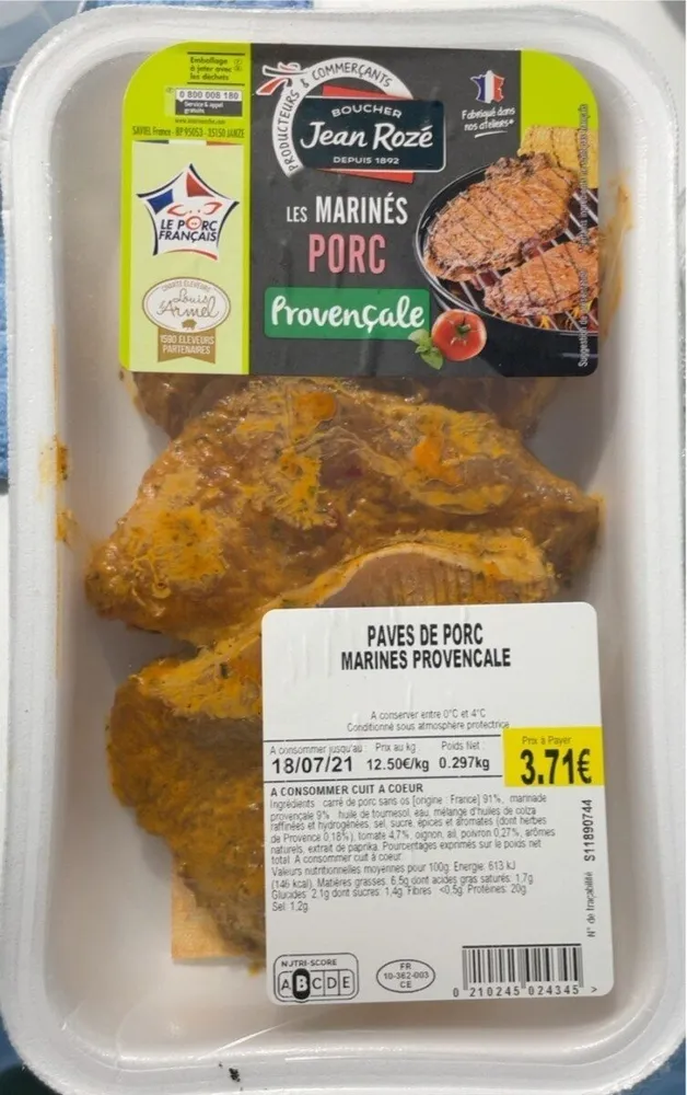 Les marinés porc provençale