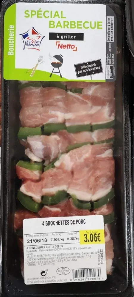 Brochettes porc