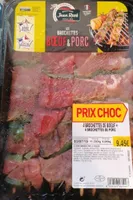Brochette bœuf et porc