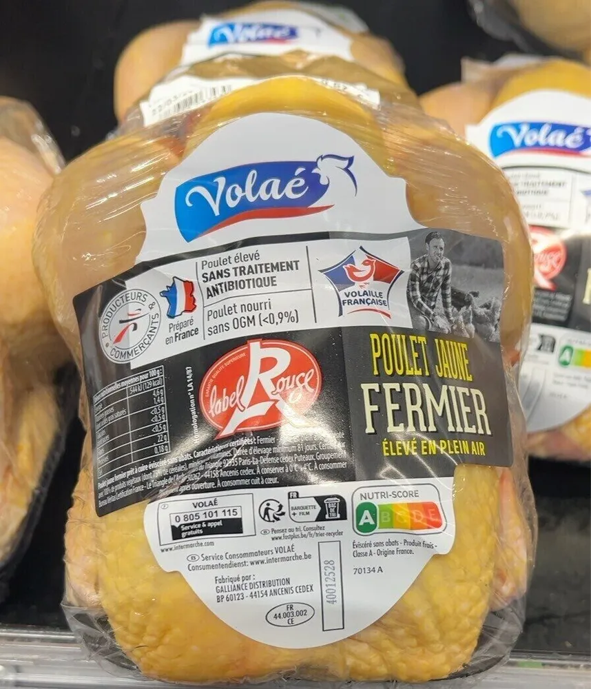 Poulet jaune fermier