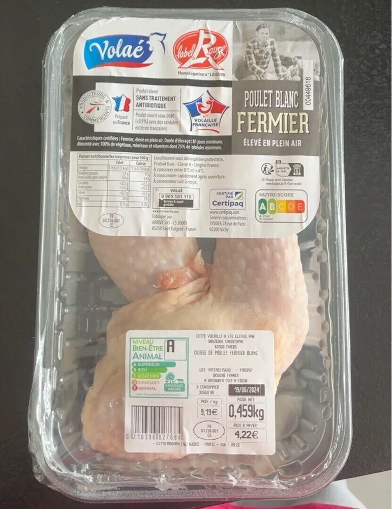 Cuisse de Poulet Blanc Fermier