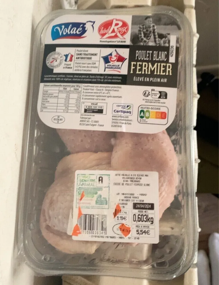 Poulet blanc fermier